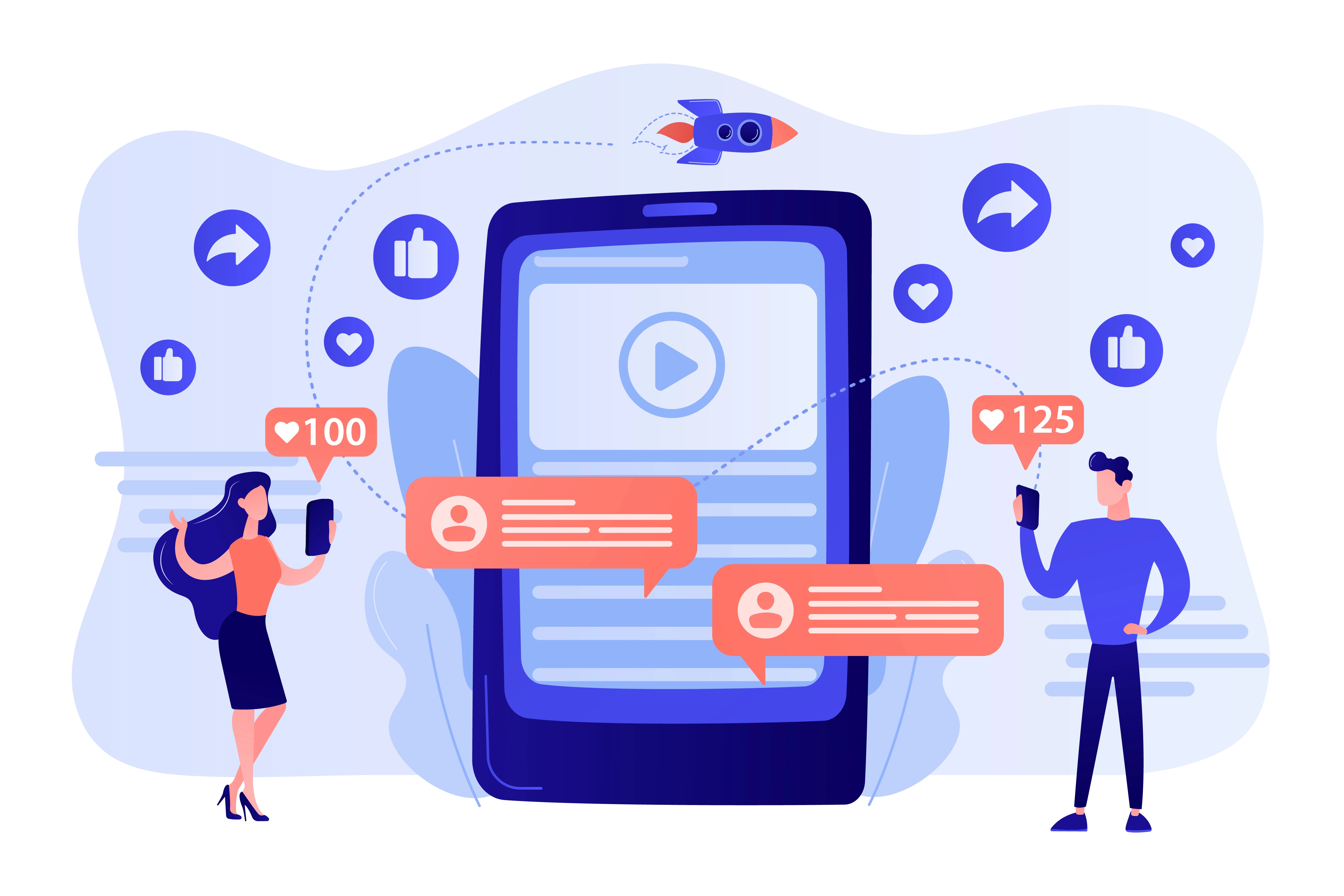this image shows our service of social media marketing